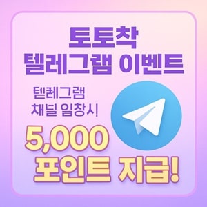 토토착 텔레그램 채널 구독 이벤트